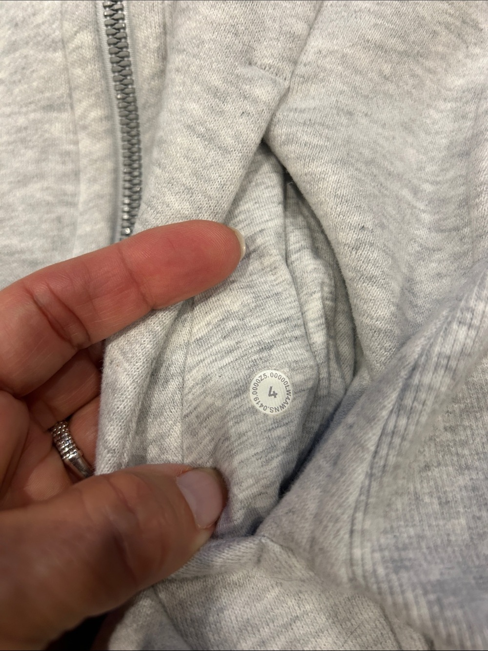lululemon athletica Light Gray Full-Zip scuba Hooded full zip Jacket - Picture 3 of 4